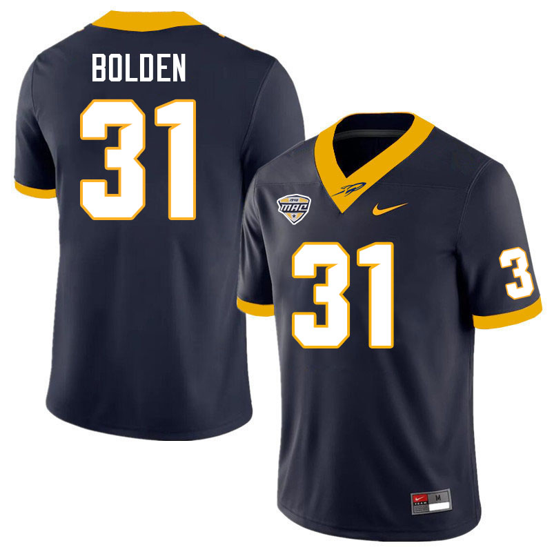 Toledo Rockets #31 Daniel Bolden College Football Jerseys Stitched Sale-Navy